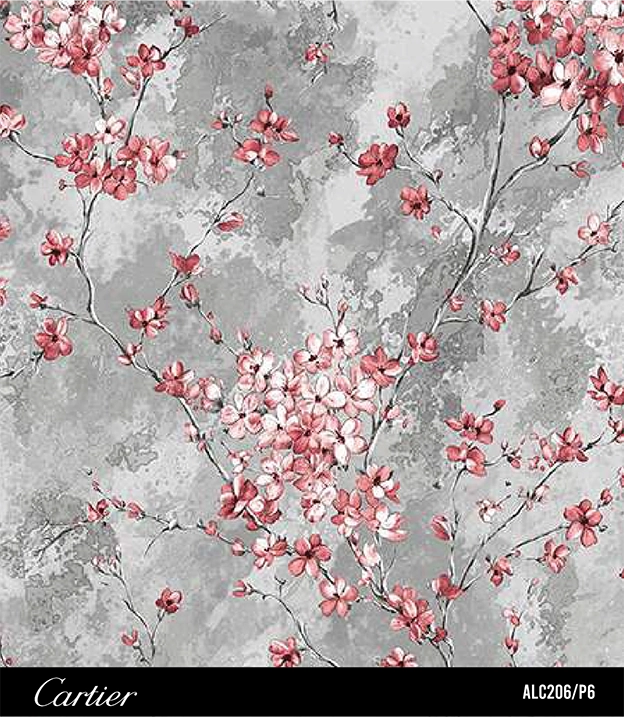 Elegant Pink & Grey Bloom Wallpaper